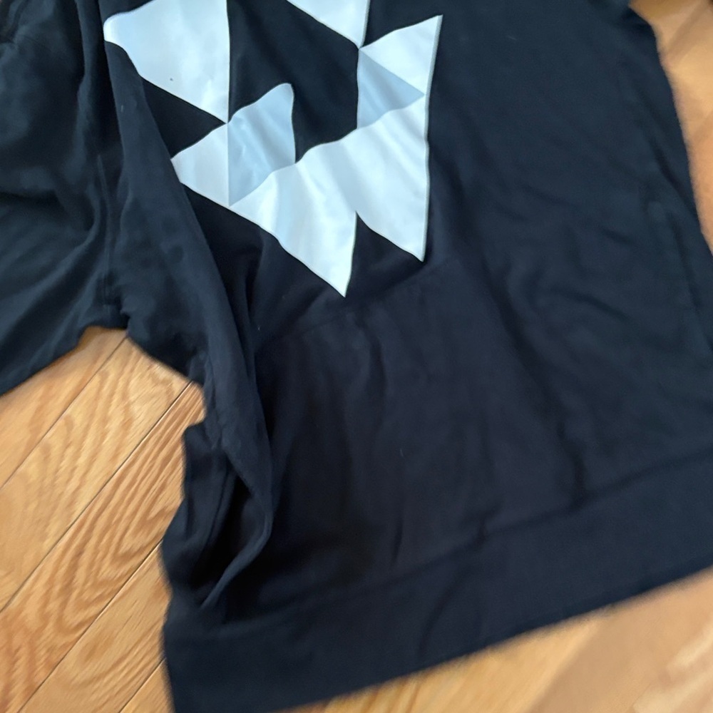 Black Hoodie with White Geometric Design - Picture 4 of 5